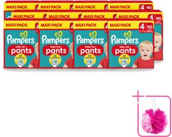 12 x Pampers – Luierbroekjes – Baby Dry Pants Maat 4 – 90 Luiers - Bulkverpakking - Baby luier - Douchemop - Luierbroek