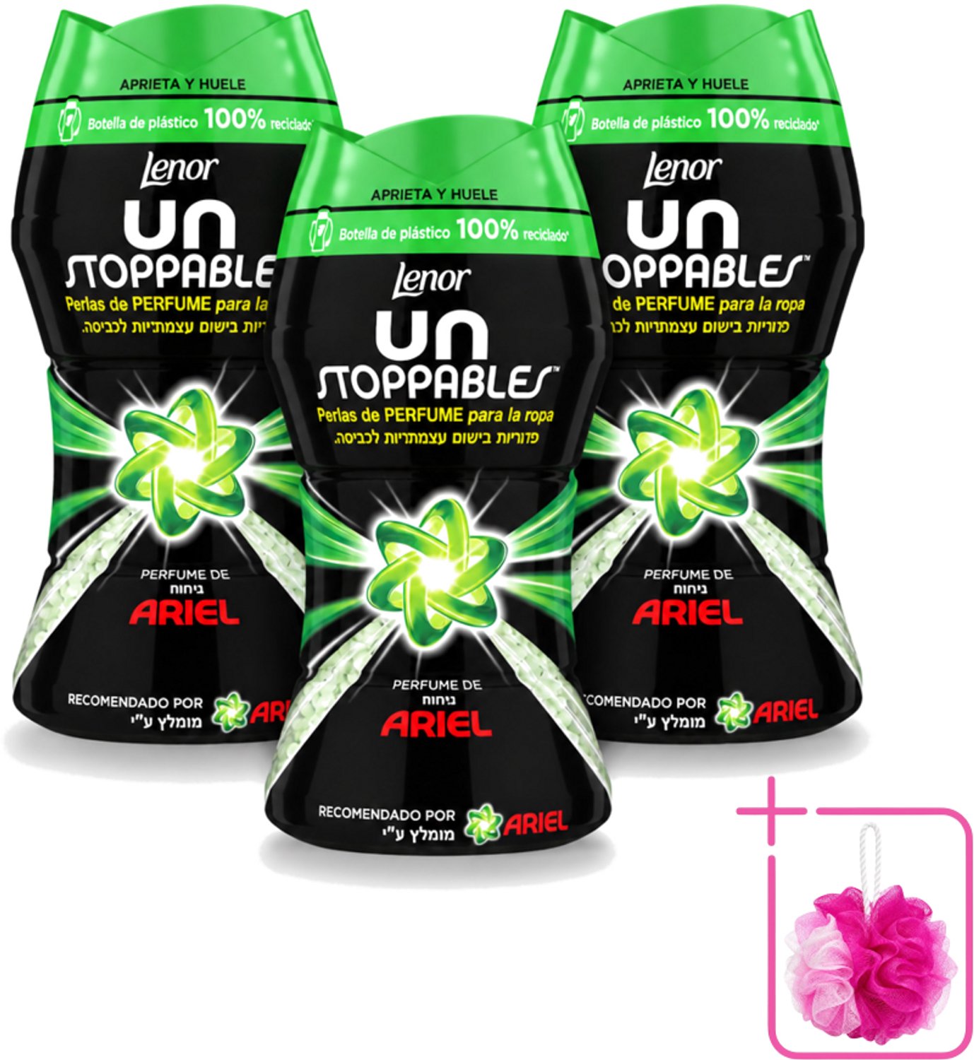 3 x Lenor – Geurbooster – Parfum van Ariel – 11 Wasbeurten – 140 g - Bulkverpakking - Geurbooster - Douchemop - Wasgeur