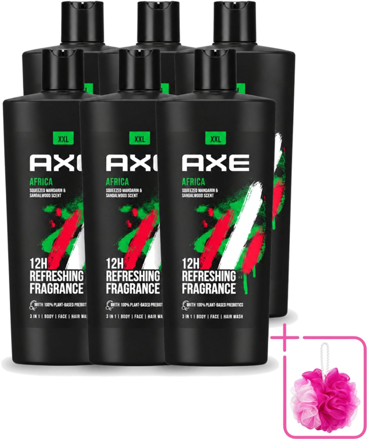 6 x AXE – Douchegel – Africa – 700 ml - Bulkverpakking - Douchegel - Douchemop - Douchegel africa