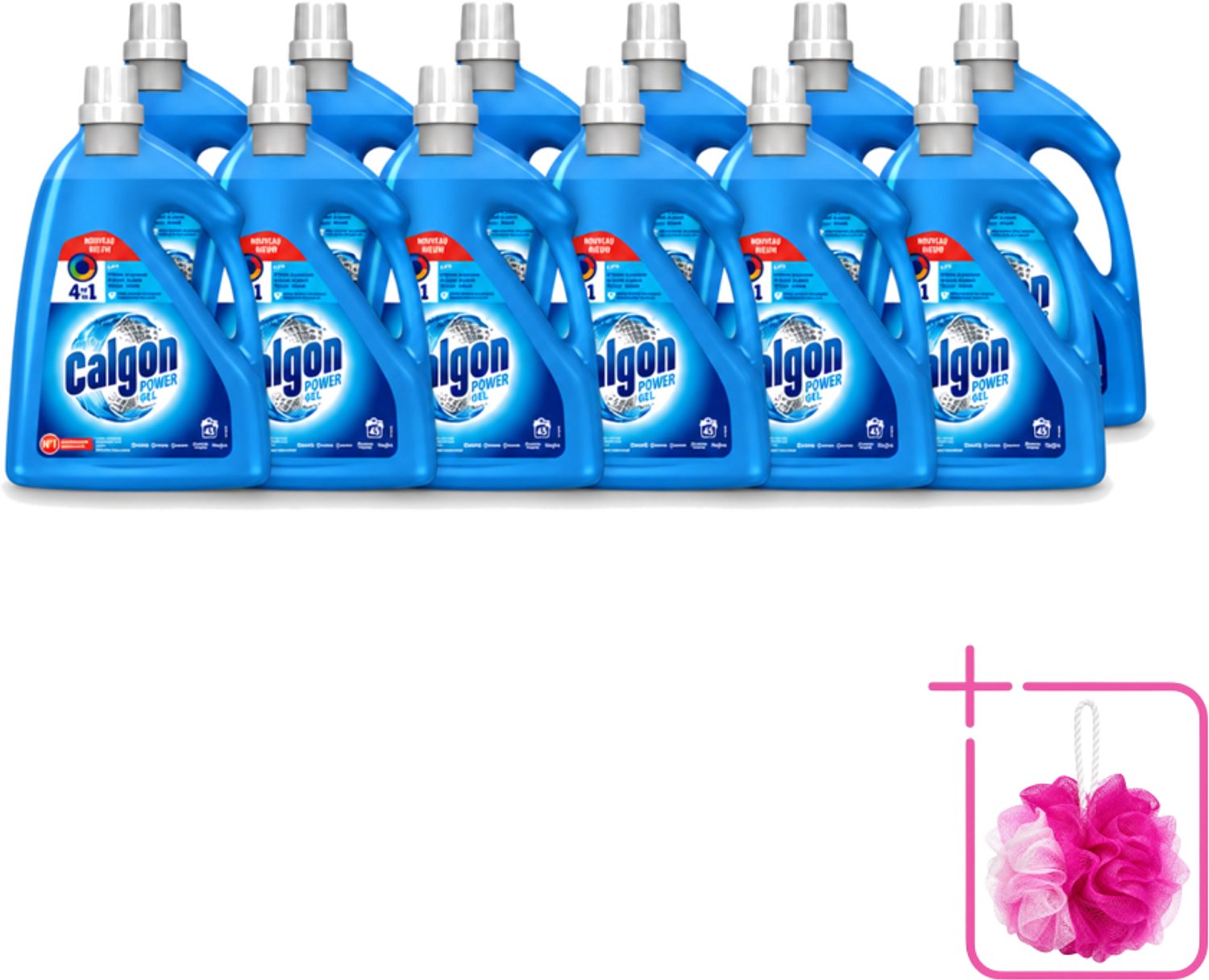 12 x Calgon - Wasmachinereiniger - Gel - Tegen Kalkaanslag / Wasmiddelresten / Geuren - 2.25 L- 45 Wasbeurten - Bulkverpakking - Wasmachine reinigen - Douchemop - Ontzakingsgel