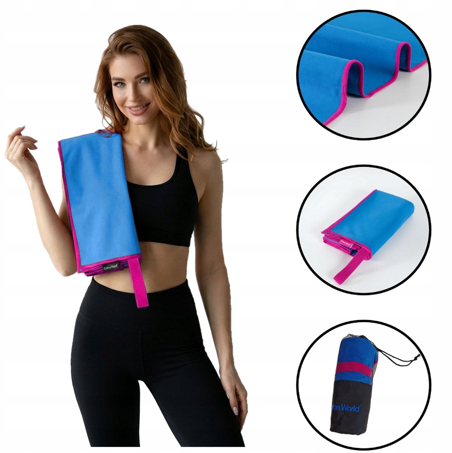 Grote Sneldrogende Microvezel Fitness Handdoek 100x180cm