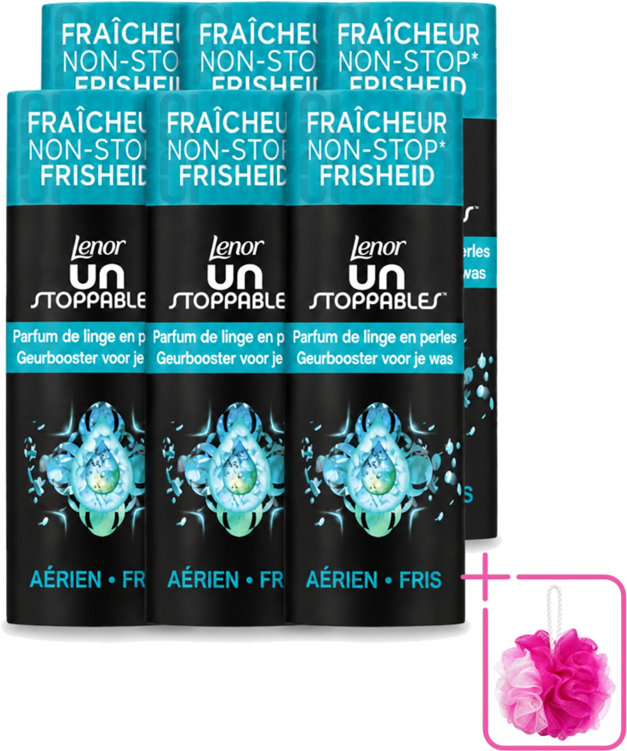 6 x Lenor Unstoppables - Geurbooster - Fris - 13 Wasbeurten - Bulkverpakking - Geurbooster - Douchemop - Frisheid