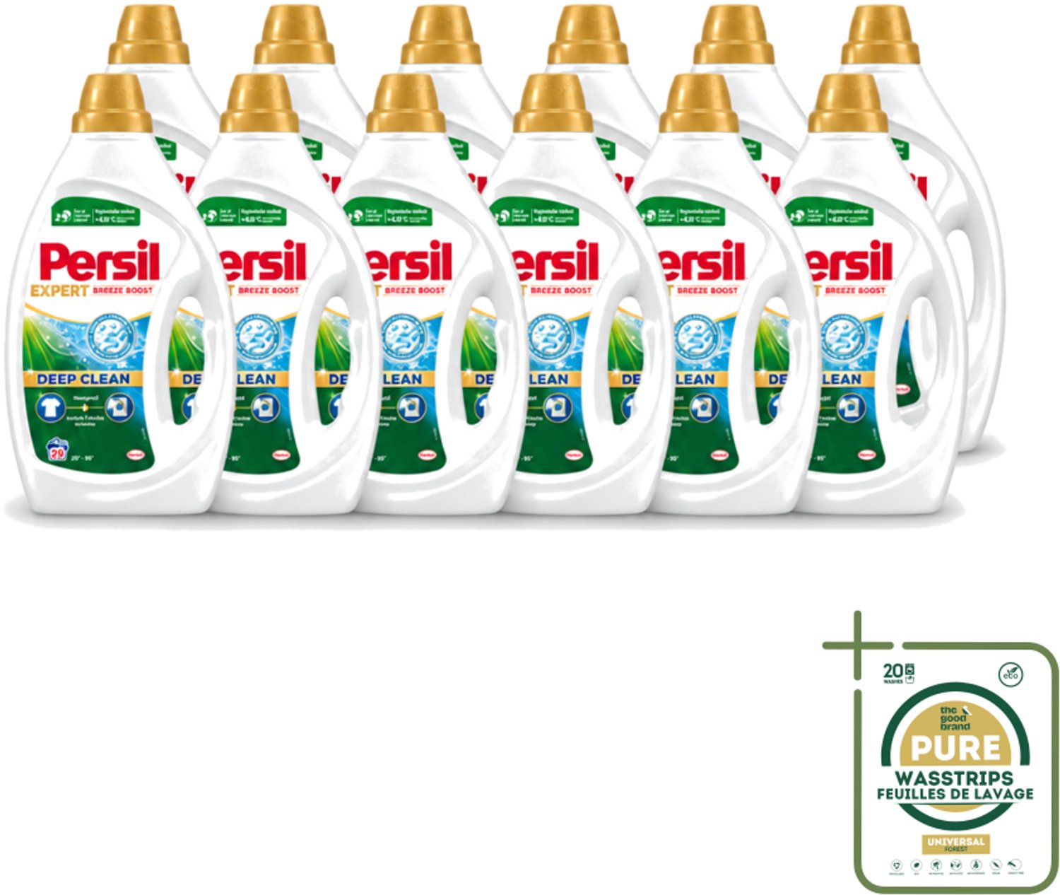 12 x Persil Expert - Vloeibaar Wasmiddel - Witte en Gekleurde Was - Breeze Boost - 29 Wasbeurten - Wasstrips - Persil Expert Breeze Boost - Vloeibaar Wasmiddel - Diepe Reiniging - Frisheid Wasgoed - Vlekverwijdering