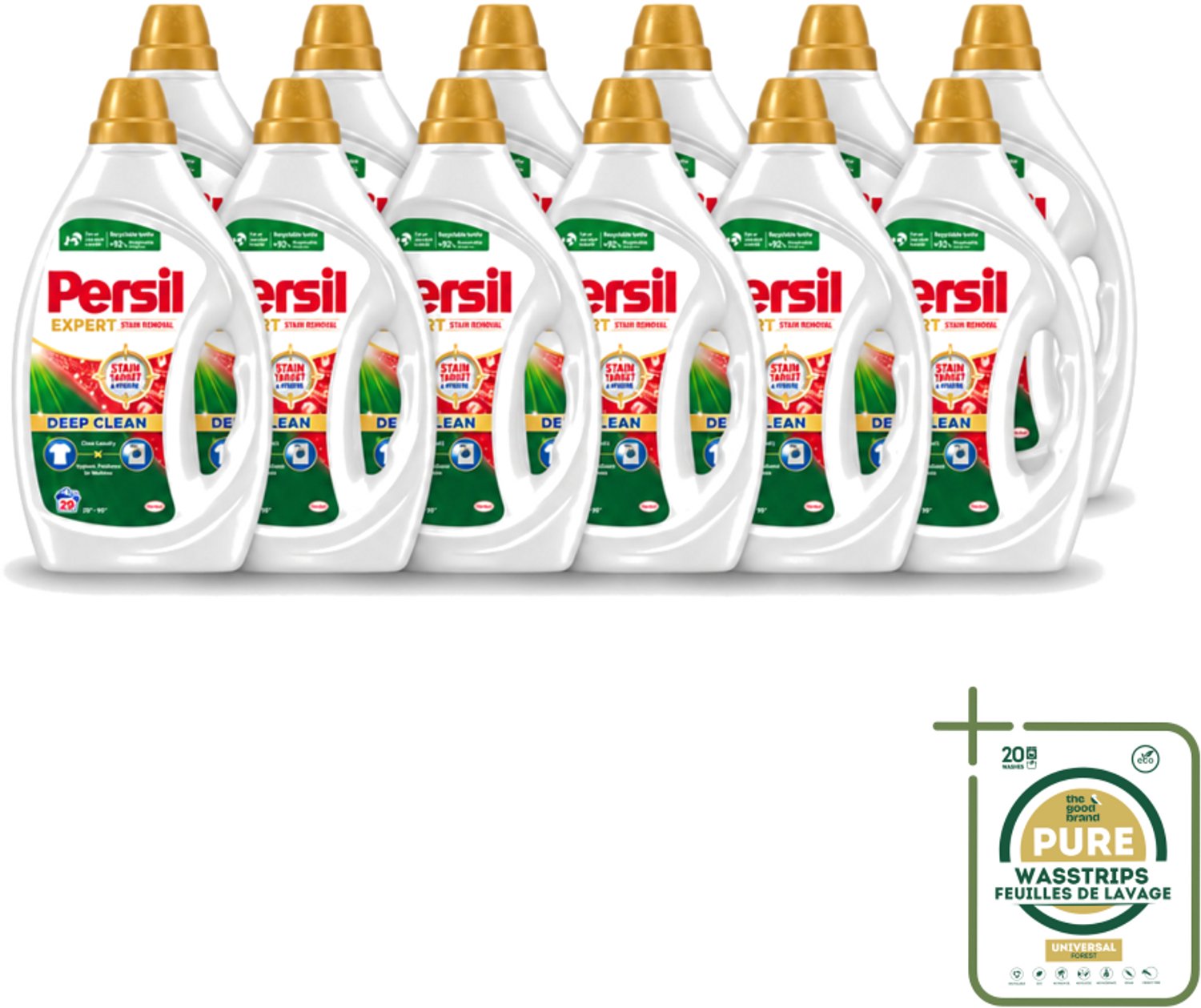 12 x Persil Expert - Vlekverwijdering - Vloeibaar Wasmiddel - Witte en Gekleurde Was - 29 Wasbeurten - Wasstrips - Vlekverwijdering - Wasmiddel - Wasgoed - Wasmachine - Frisheid