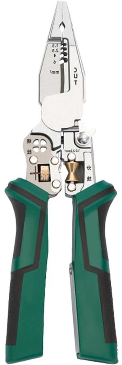 Draadstripper Tang - Elektrisch Gereedschap - Elektricien Onderhoud - 10-in-1 Functie - 21 cm Lengte - Grijs