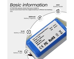 ANTIEE 2800mah 14.4V Aspirateur sans Fil Total Clean Batterie pour Ultenic D5S/D5s Vacuum Cleaner - ShopVlot