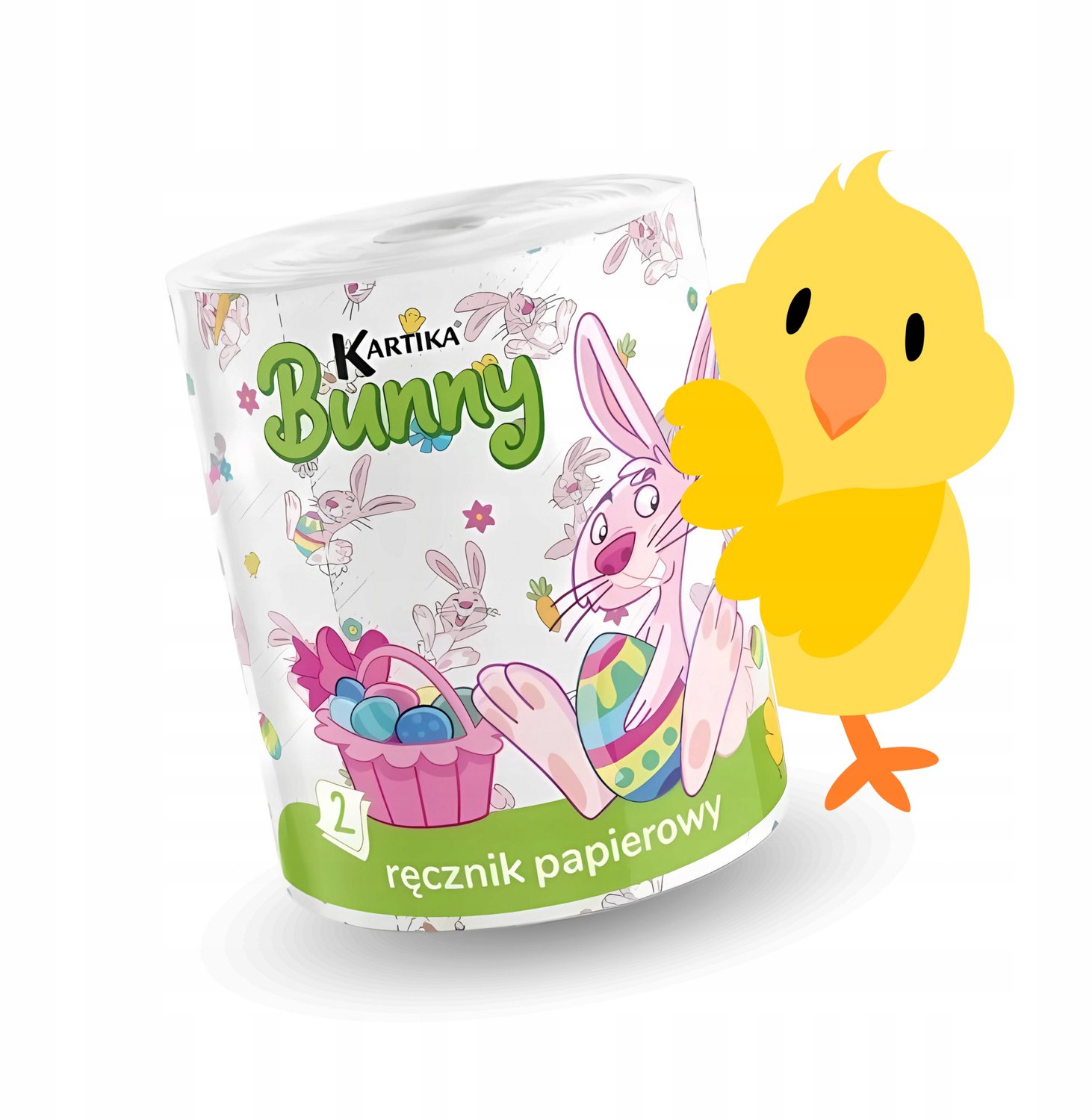 Kartika Bunny Keukenrol - 3-laags, 200 vel, Paasdecoratie