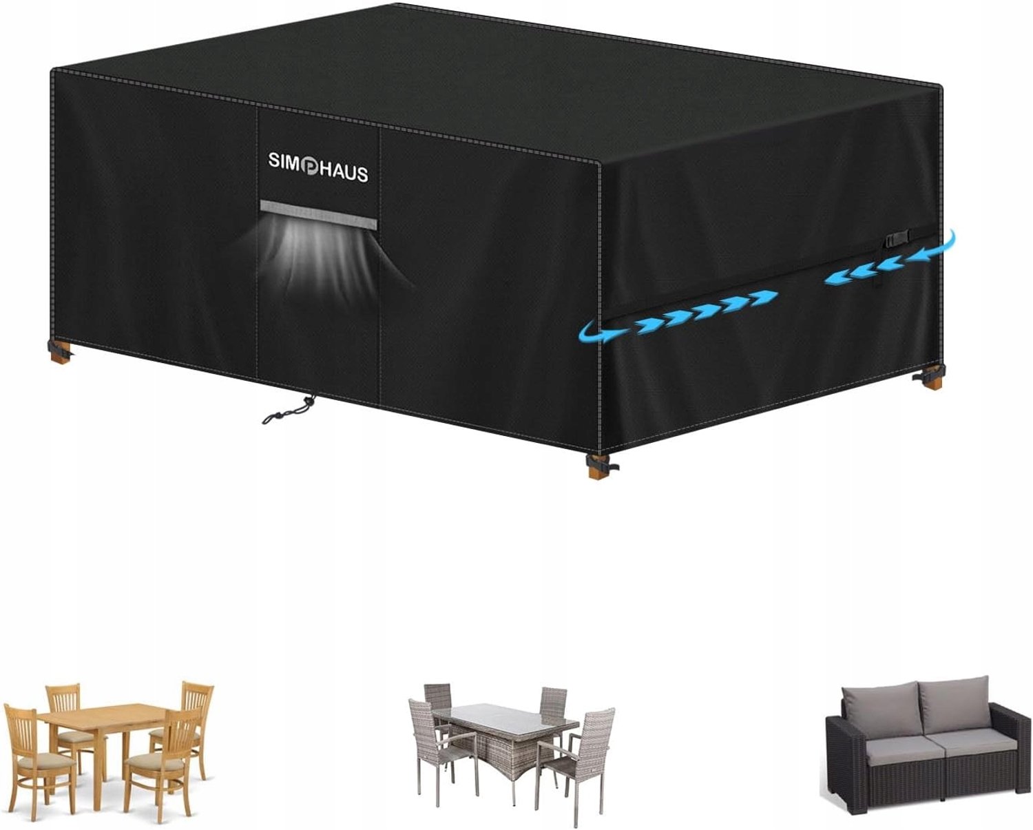 Waterdichte Tuinmeubelhoes 130x75x74 cm - Oxford 420D