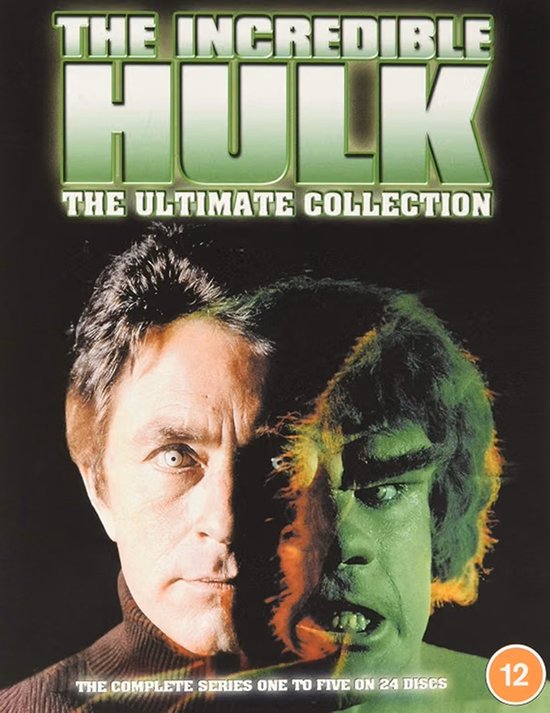 The Incredible Hulk: The Ultimate Collection dvd-hoes met Dr. David Banner en de Hulk. De complete serie.
