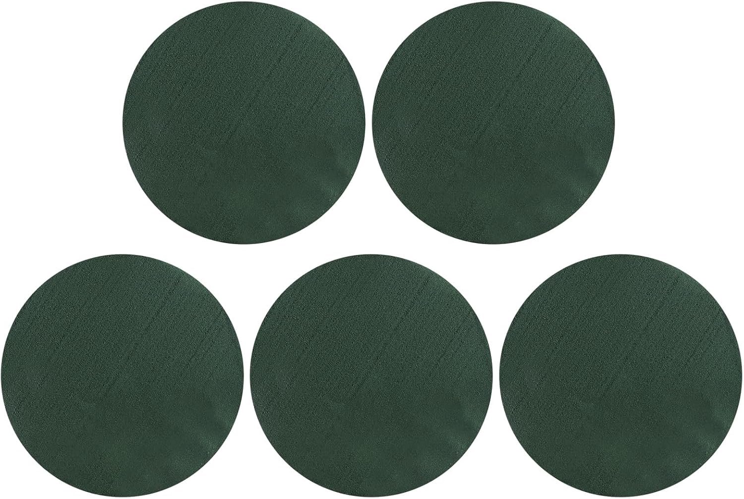 Bloemschuim rond 8 x 4 cm - Groene spons cilindervorm - Voor decoratie en feestversiering - 5 stuks - ShopVlot
