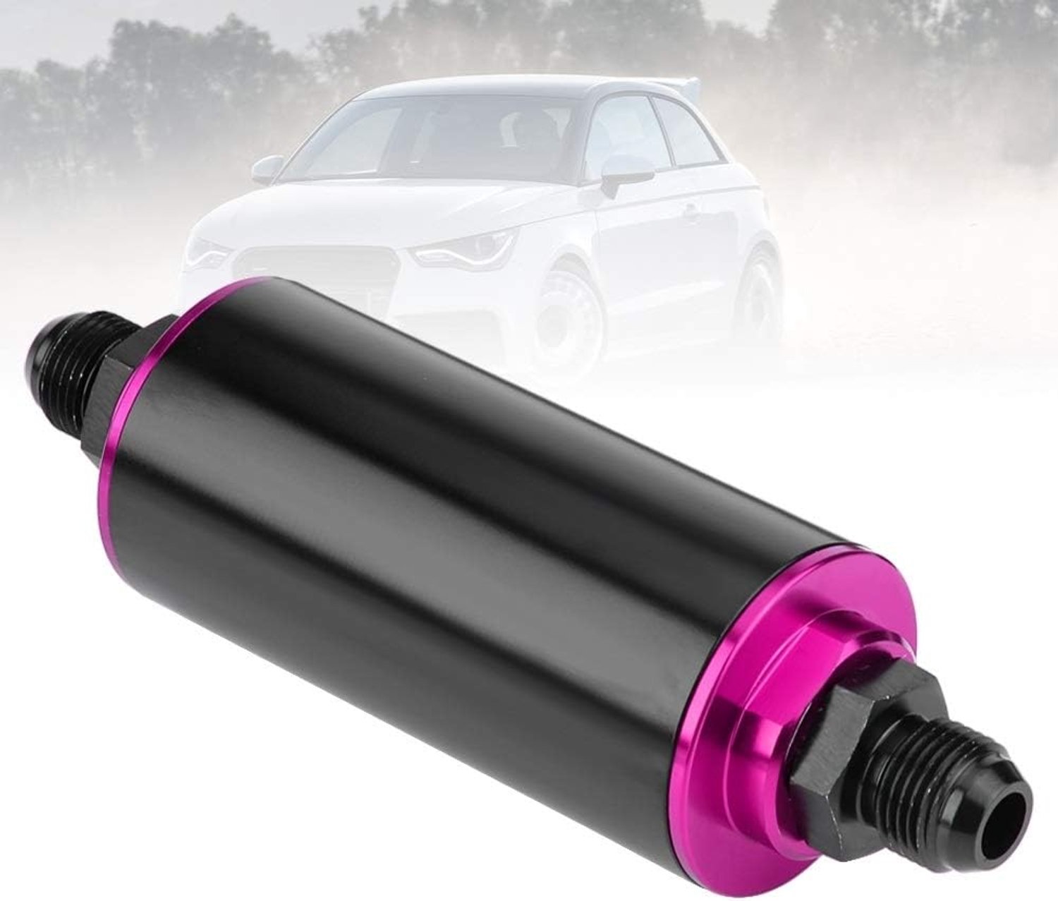 Brandstoffilter 100 micron - Aluminium hoogdoorlatend - Universaal voor auto en vrachtwagen - ShopVlot