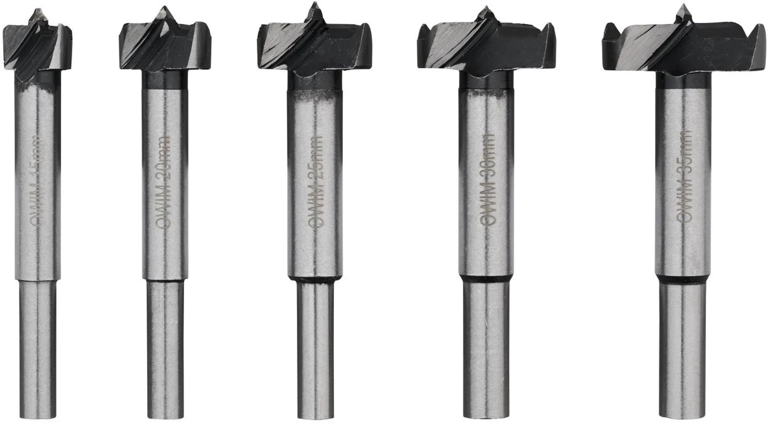 Parkside Borenset - Houtboren Forstner - 5-delige set voor hout - Boren van koolstofstaal
