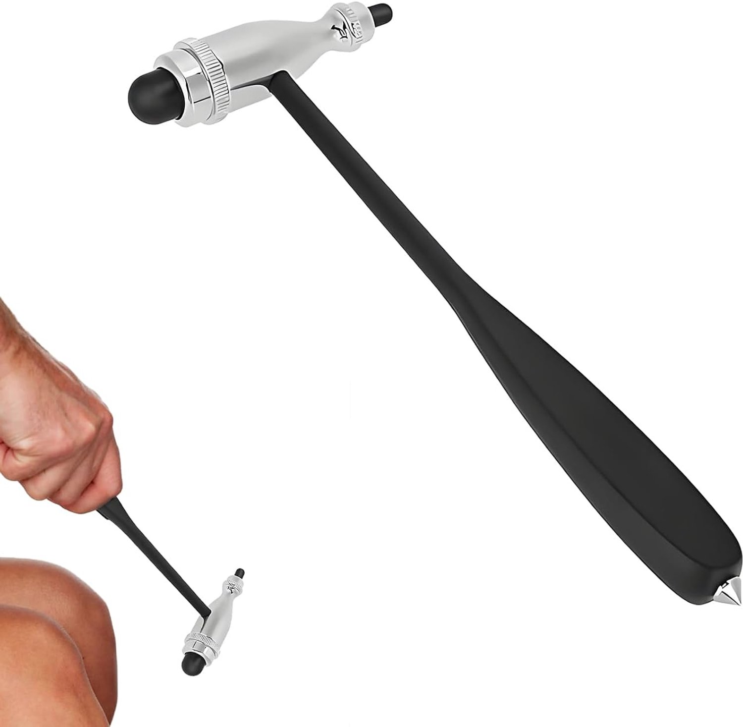 Neurological Reflex Hammer, Medical Hammer, Neuro Reflex Hammer with Double Plastic Head, Dual Function Head - ShopVlot