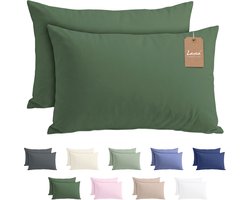 Lavea® Set van 2 Kussenslopen - 40x60 - 100% Microvezel - Zachte en Adememende Kussenhoezen, OEKO-TEX® Gecertificeerd