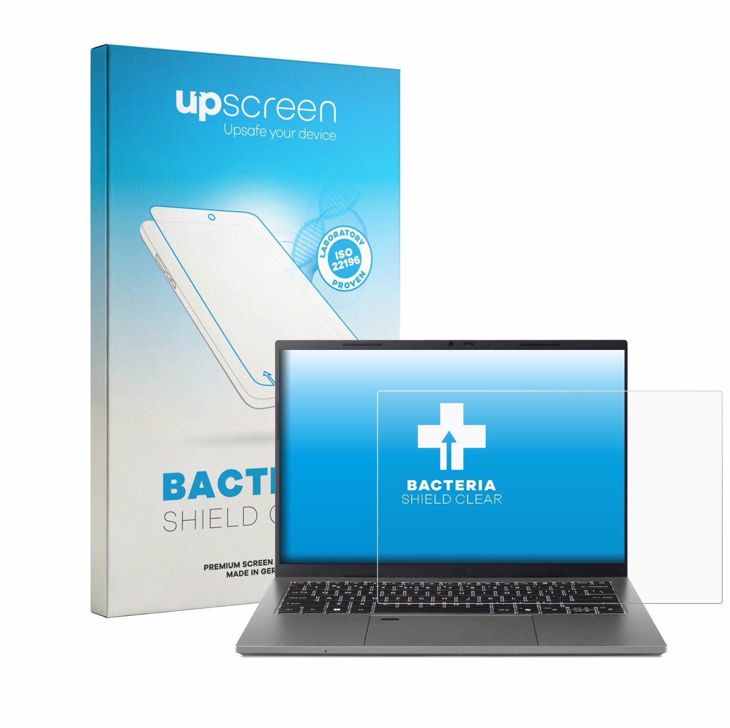 upscreen - Screenprotector voor Acer TravelMate X2 14 - Folie Beschermfolie transparant antibacterieel