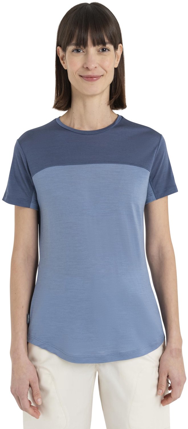 Icebreaker Merino 125 Cool-lite Sphere Iii Colour Block T-shirt Met Korte Mouwen Vrouw Kyanite/dawn/cb