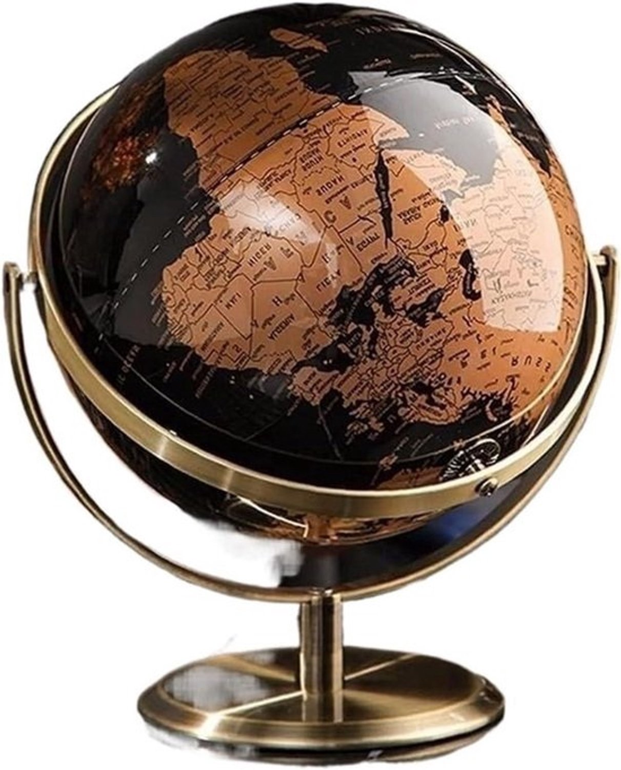 Desktopwereldbol - Aardboldecoratie - Interieurdecoratie - Klassieke zwarte zee - 155 cm - Zwart