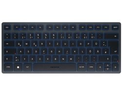 CHERRY KW 7100 MINI BT toetsenbord Universeel Bluetooth QWERTZ Zwitsers Blauw