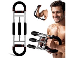 U-Vormige Armtrainer Met 3 Weerstandsniveaus – Ergonomische Antisliphandgreep En Rubberen Behuizing – Voor Borst, Armen, Buik En Dijen – Thuisgym En Kantoor – Vaderdagcadeau