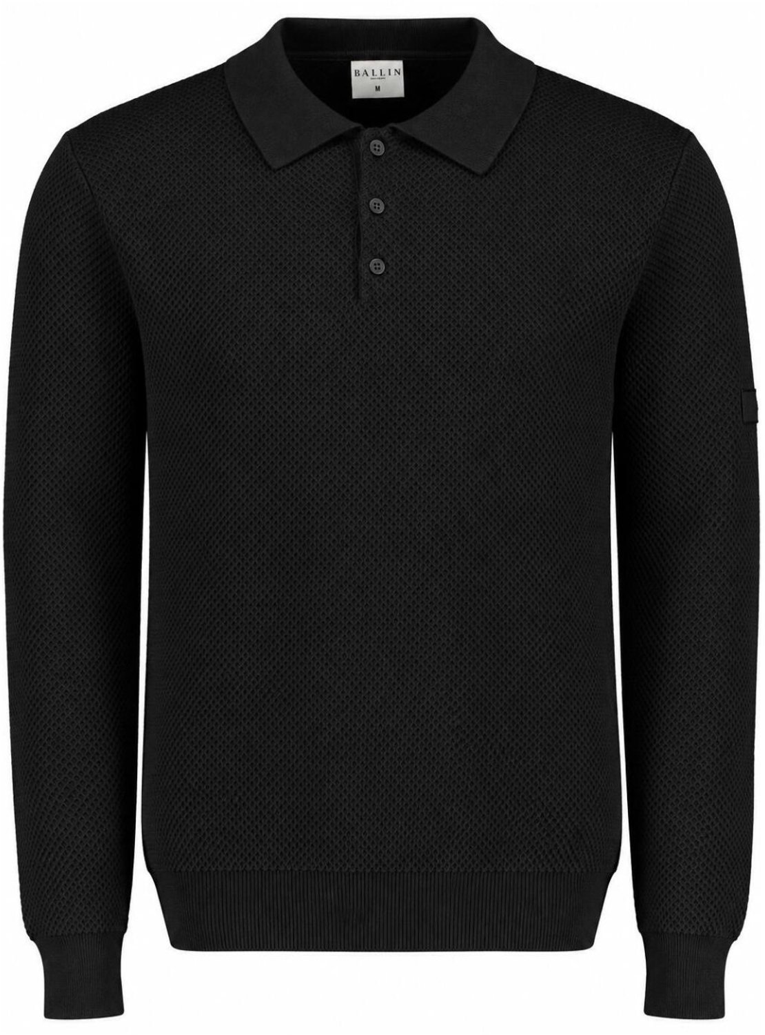 Ballin Trui Polo Longsleeve 2662 Black Mannen Maat - L
