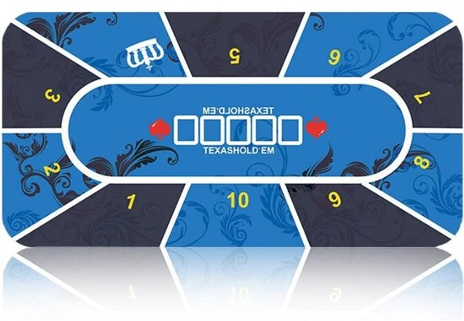 Professionele groene pokermat van neopreen (120x60 cm) - Speelmat voor Texas Hold'em