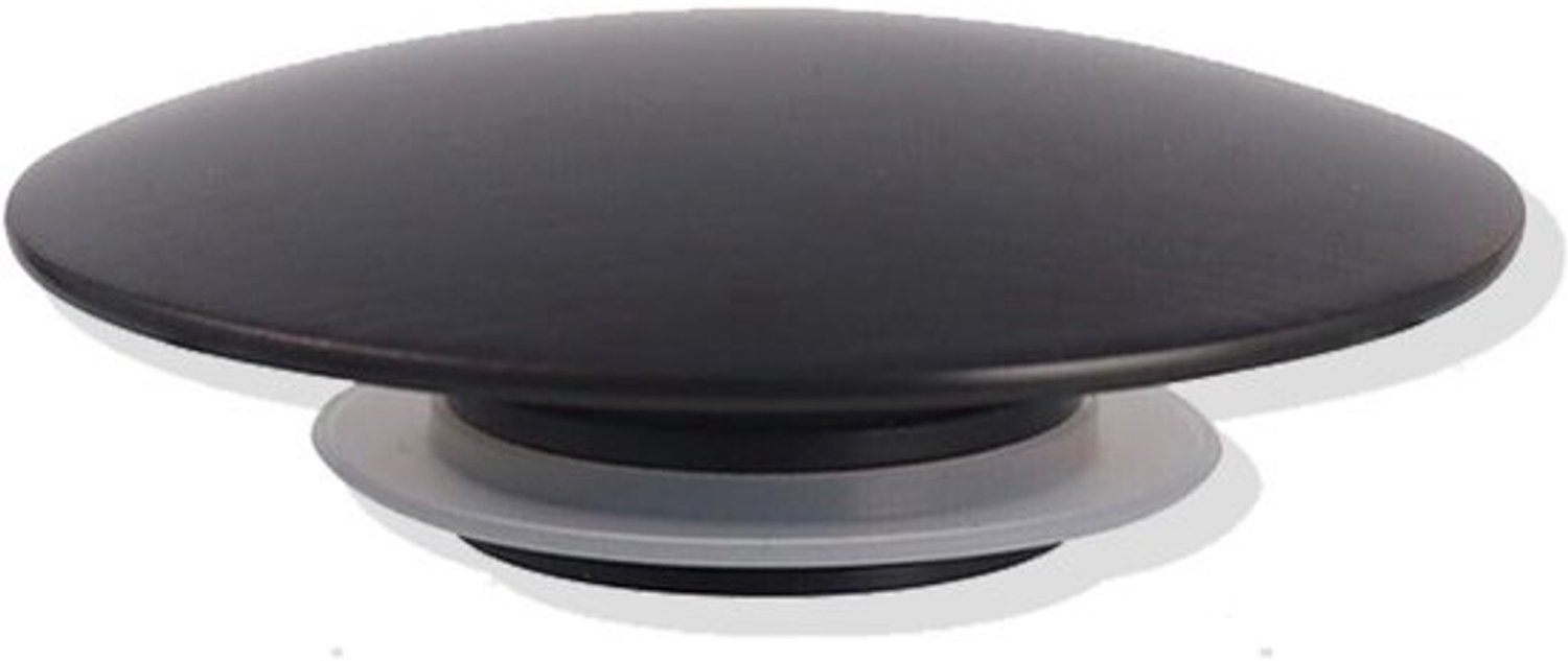 Afvoerplug voor de wastafel - Stop voor de kraanafvoer - Voor een vernieuwde badkamer - Kliksysteem met drukknop - 66mm diameter - Mat zwart