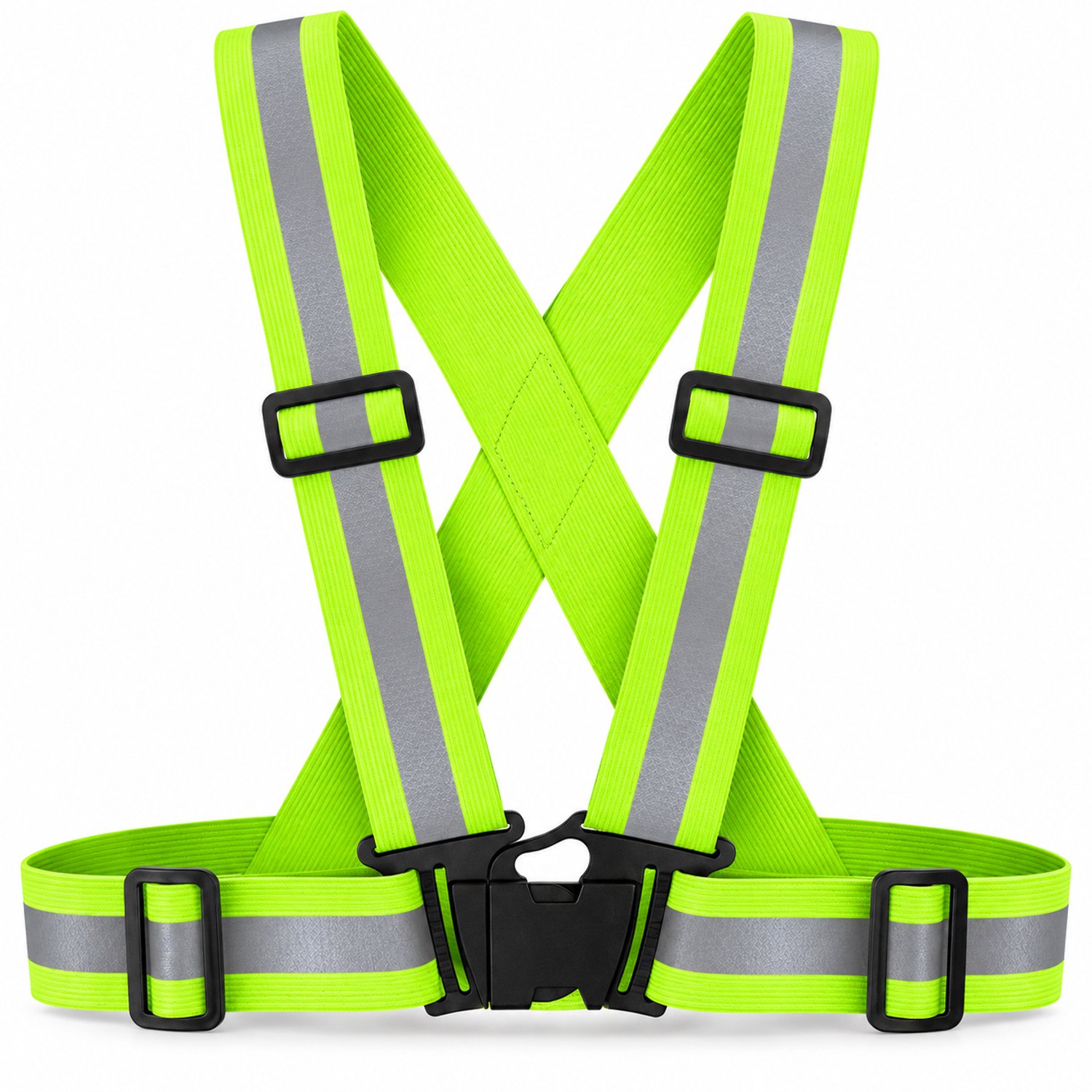 RAMBUX Reflectievest Hardlopen - Verstelbaar - Reflecterend Veiligheidsvest - Fietsen Wandelen - Hardloopvest - Hoge Zichtbaarheid - Groen