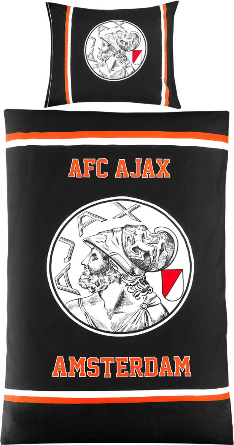 Ajax-dekbedovertrek zwart oranje