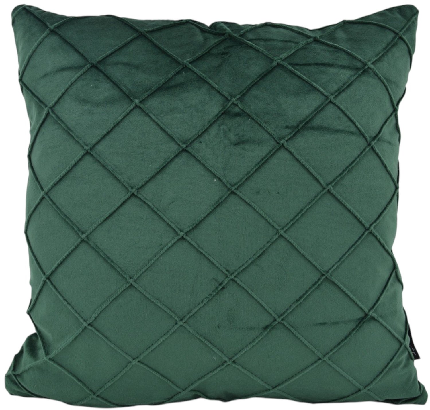 NOVÉE Velvet Cross Intens Groen Kussenhoes | 45x45 cm | Velvet/Polyester