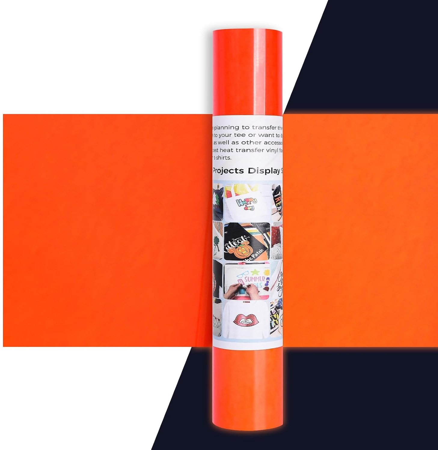 Plotterfolie textiel 30,5 x 275 cm - PU rood neon - fluorescerend - perfect voor DIY projecten - Vemera