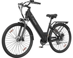 2026 28 inch Elektrische Fiets - 250W Motor - 36V 13Ah Accu - Bereik tot 80-100km - Shimano 7-Snelheden - Max 25km/u - Verende Voorvork -Elektrische stadsfietsen -28 Inch E-bike - Zwart