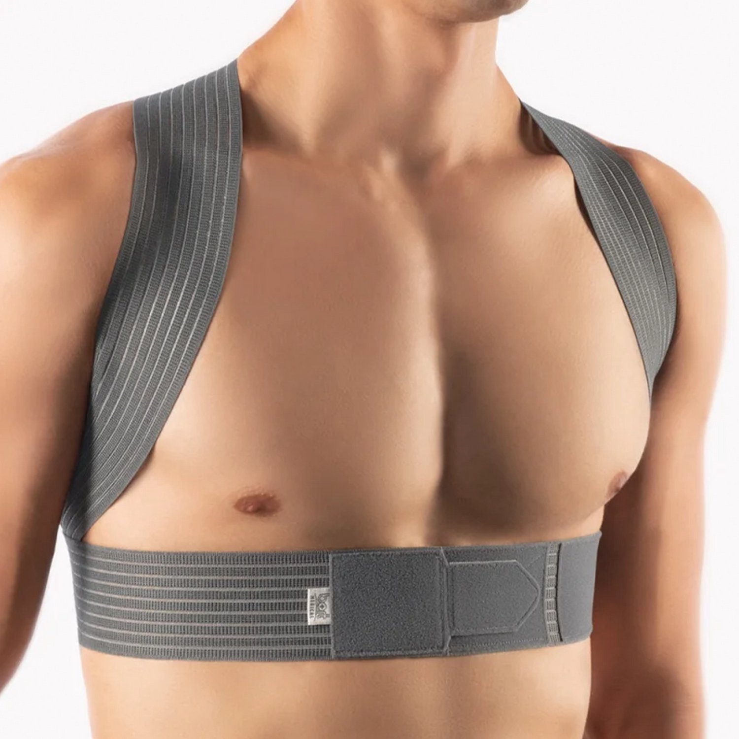BORT StabiloFix Rugcorrector – Elastische Rechthouder – Houdingcorrector voor de Bovenrug – Grijs – Maat 2