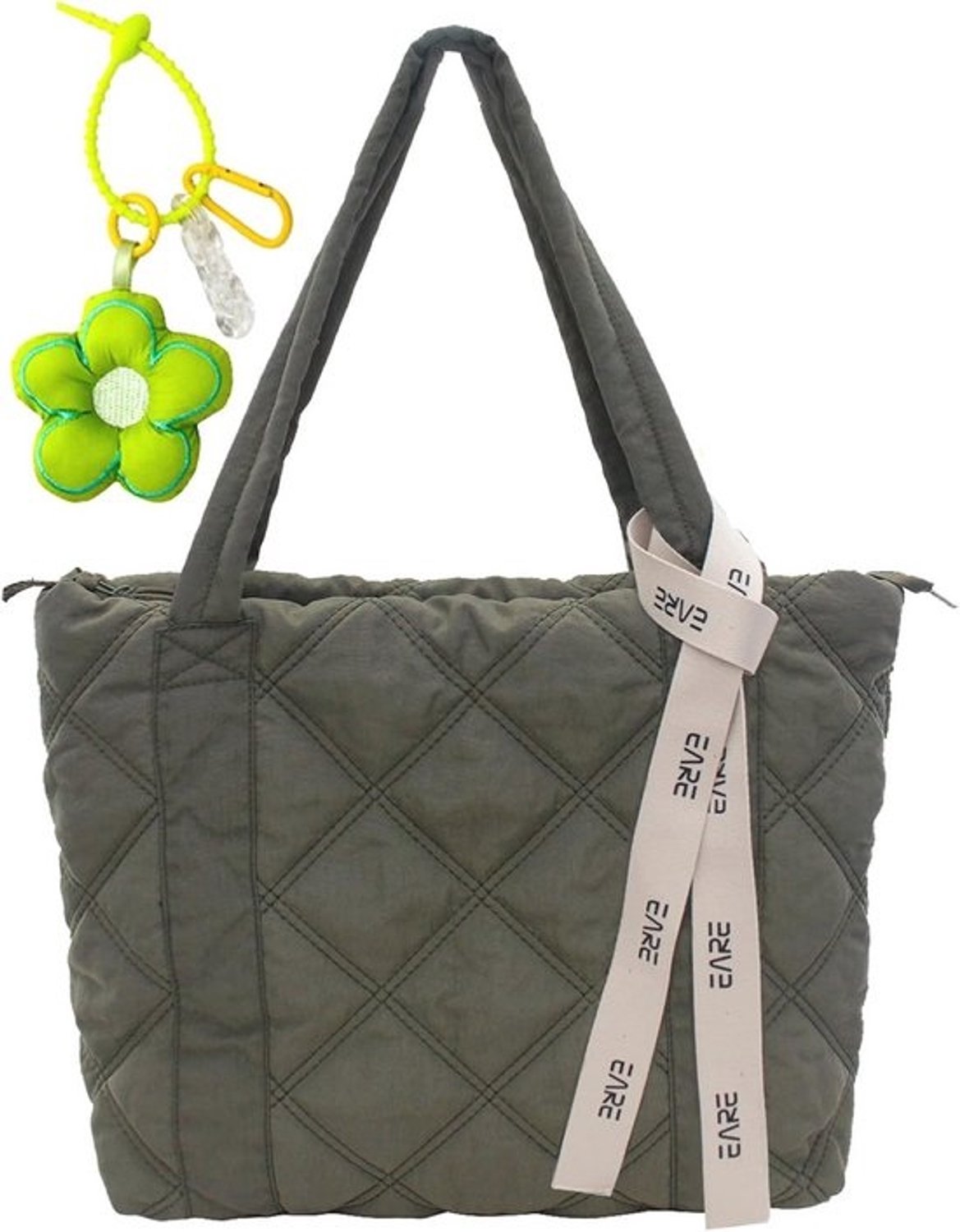 Gewatteerde tote tas voor dames - Nylon pufferhandtas voor werk, school, winkelen en reizen