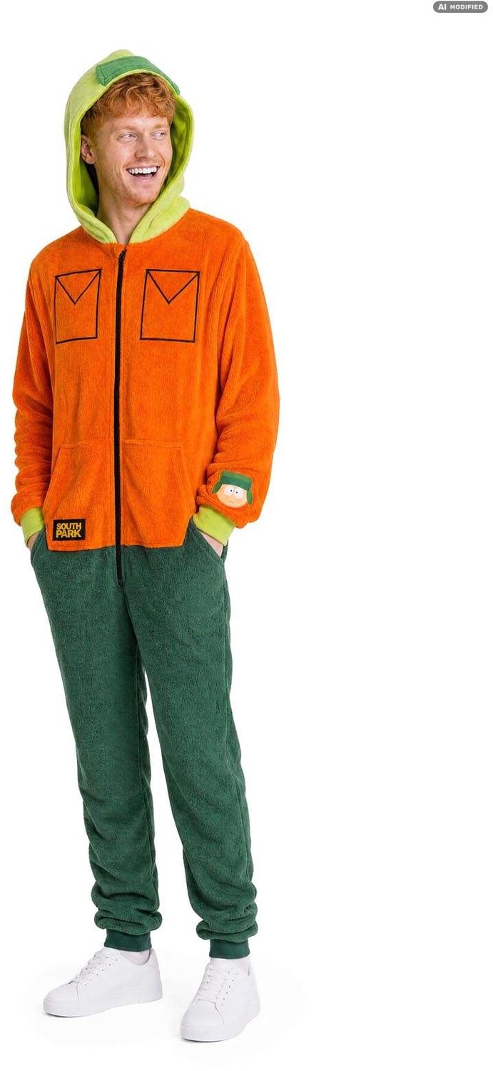 OppoSuits South Park™ - Kyle Onesie - Unisex - Carnaval- en Halloweenkleding - Chill Pak - Oranje - Maat: