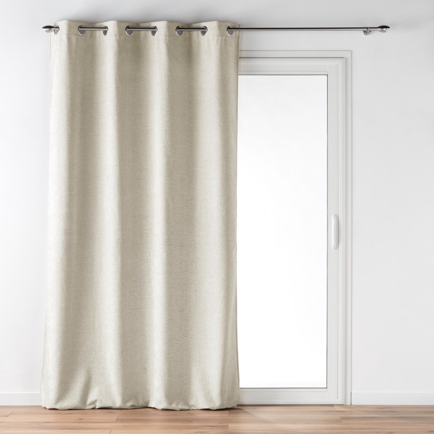 Douceur d'intérieur - Gordijn met ringen, linnenlook, VERRA, 140 x 260 cm