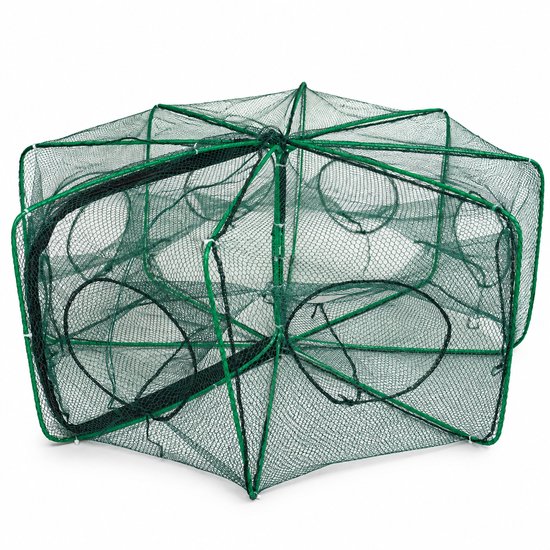 Eurocatch Rivierkreeft- en Krabbenfuik – Opvouwbaar – Ø 70 × 25 cm – Groen — afbeelding 3