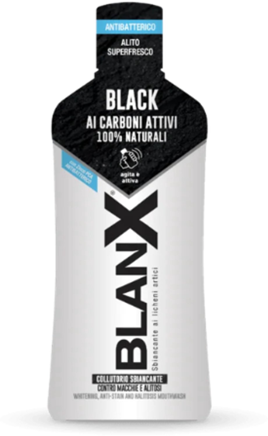 BlanX Black Mondwater - 500 ml - Actieve Houtskool & Frisse Adem