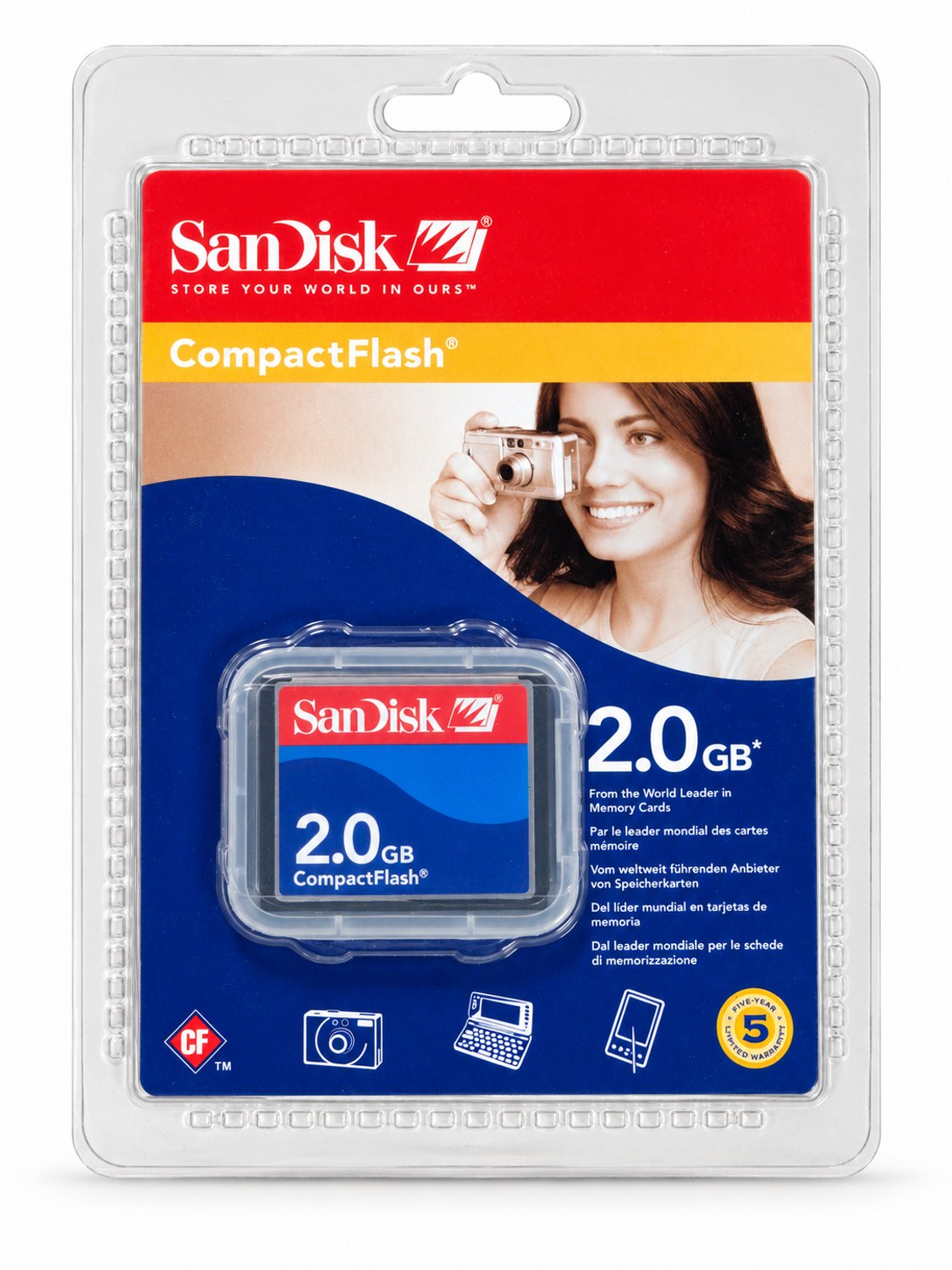 SanDisk CompactFlash Card 2 GB - geheugenkaart