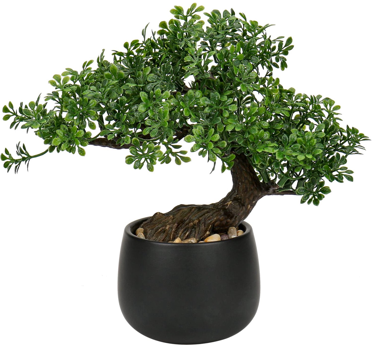 Kunst Bonsai 25 cm - Kunstplant met Keramische Pot - Japanse Bonsai Decoratie - Voor Woonkamer, Slaapkamer, Badkamer en Vensterbank