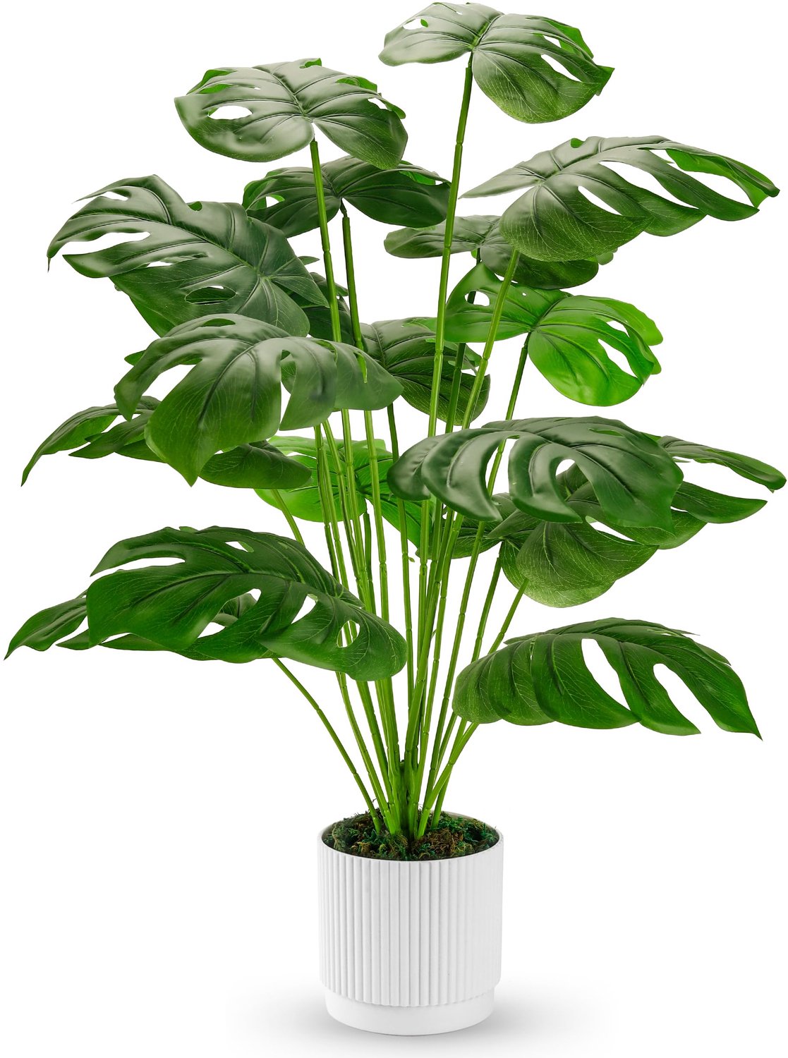 Kunst Monstera Plant 71 cm - Kunstplant in Pot - Grote Kunstplant - Realistische Bladeren - Voor Woonkamer, Hal en Kantoor - Binnen en Buiten