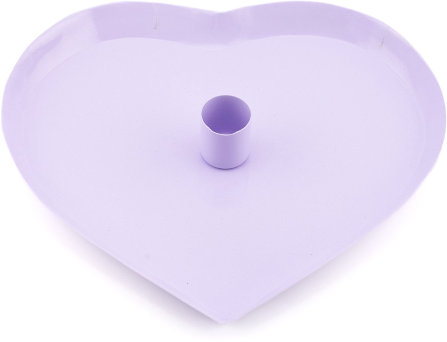 Kaarsenstandaard hart lila 20cm