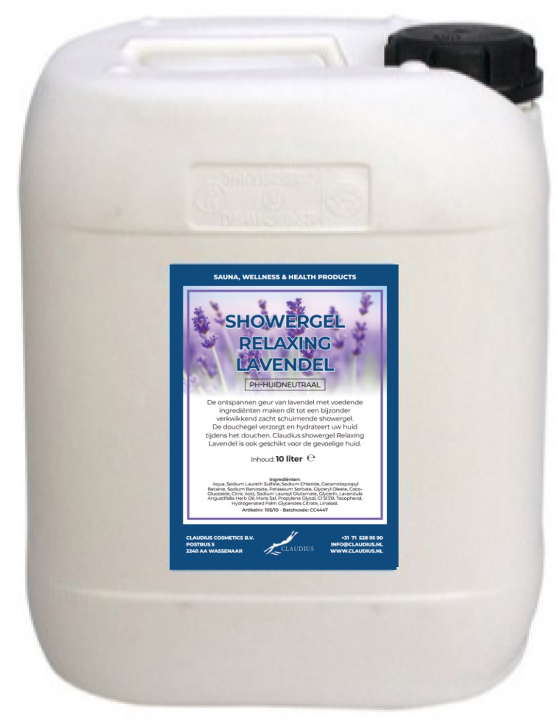 Claudius Douchegel Relaxing Lavendel 10 liter - showergel - navulling - voordeelverpakking