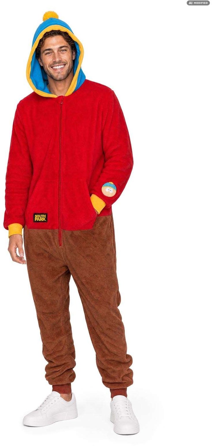 OppoSuits South Park™ - Cartman Onesie - Unisex - Carnaval- en Halloweenkleding - Chill Pak - Rood - Maat: