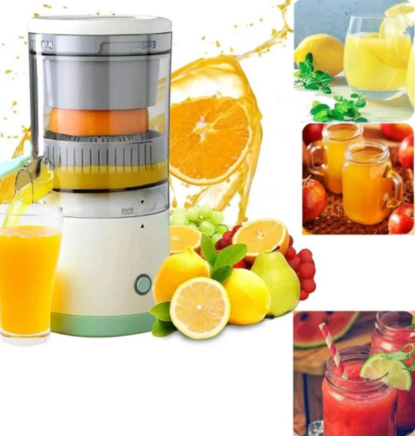 Elektrische Citruspers – USB Oplaadbaar – Sinaasappelpers en Citroenpers – Draagbare Fruitpers – Sapmaker voor de Keuken