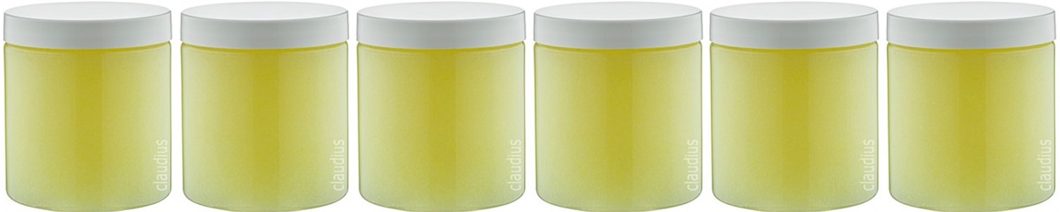 Claudius Bodyscrub-Gel Hamam - 400 gram - Pot met witte deksel - set van 6 stuks - Hydraterende Lichaamsscrub - Body Scrub