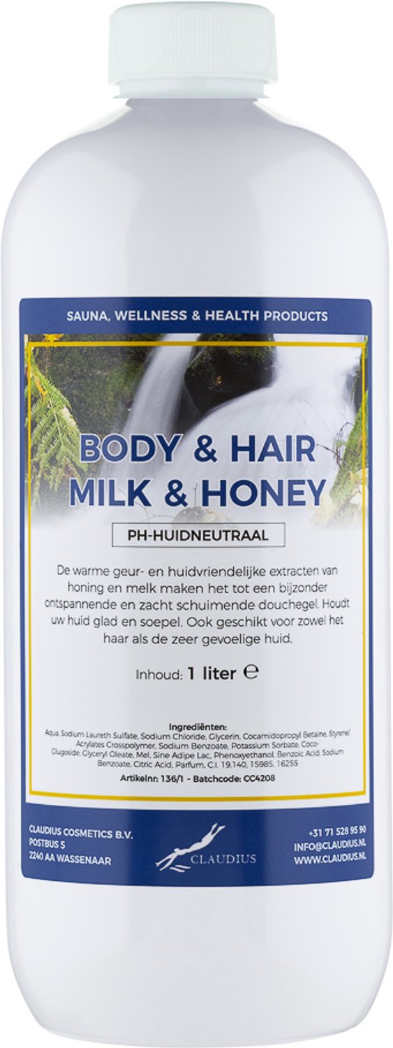 Claudius Body & Hair Zen Moment - 1 liter - showergel - navulling - voordeelverpakking