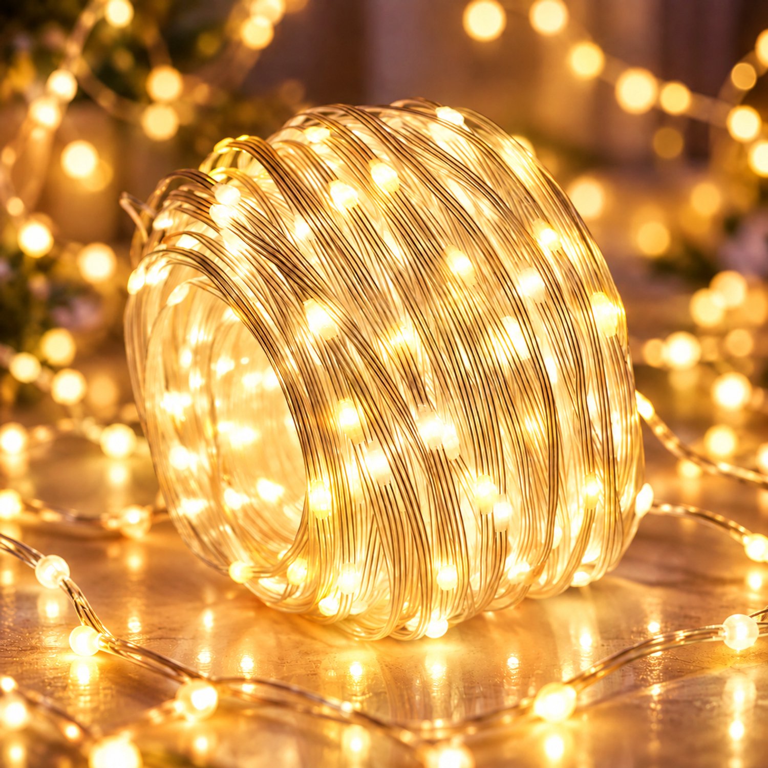 Lapamax Kerstverlichting Buiten 800 LED 100 m - Lichtsnoer met IP44 Adapter - Fairy Lights met 8 Lichtstanden & Geheugenfunctie - Lichtslinger en Tuinverlichting voor Grote Oppervlakken, Gevel, Bruiloft & Evenement - Warm Wit