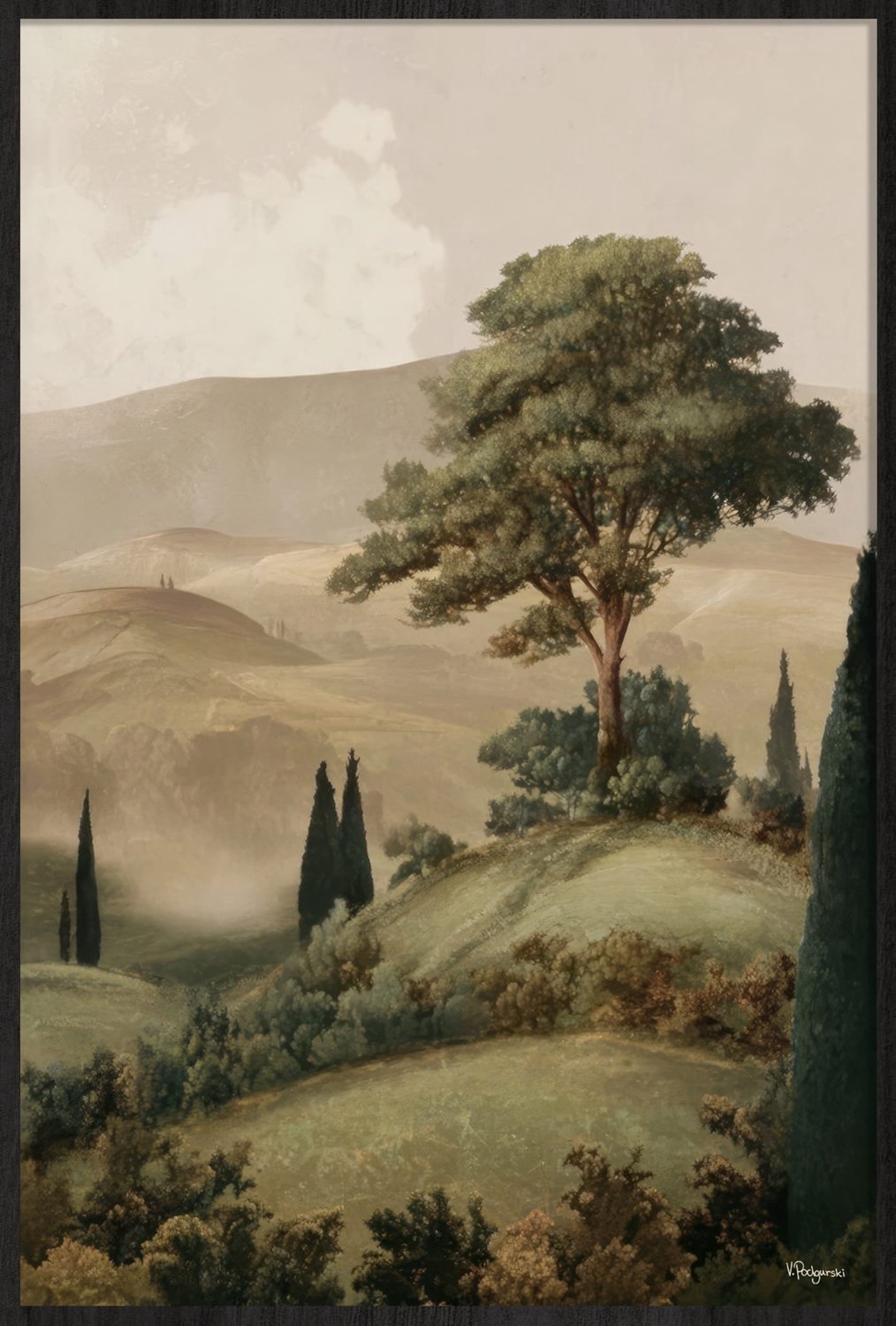 WANDKRAFT Where hills breathe - 60x90 cm Multi