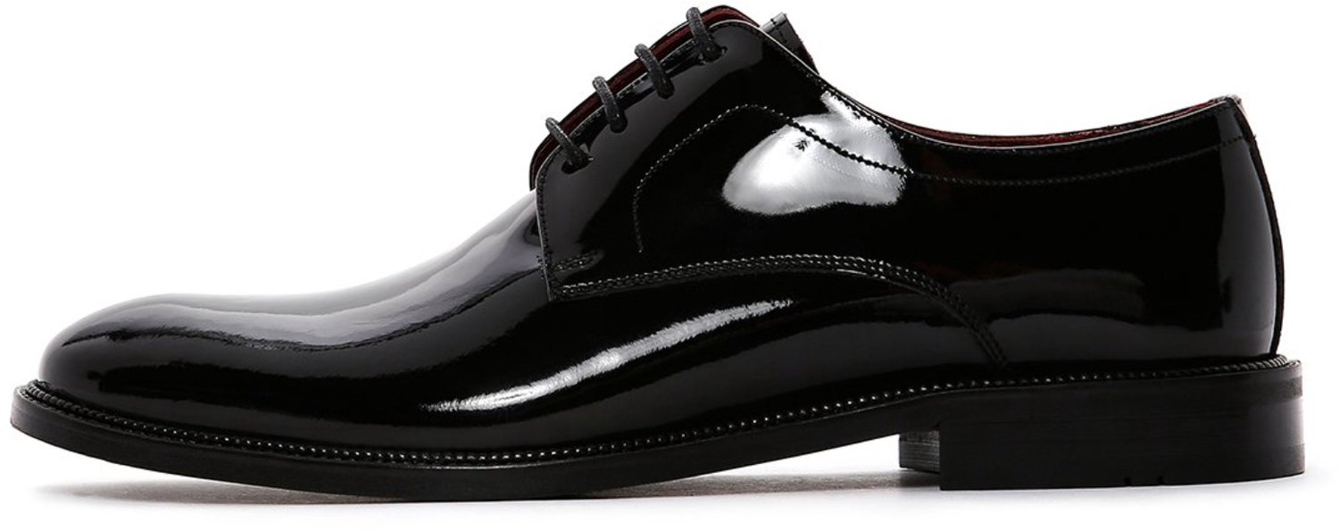 DERIMOD Casual Lace-ups Patent Leather Casual Lace-up Shoes