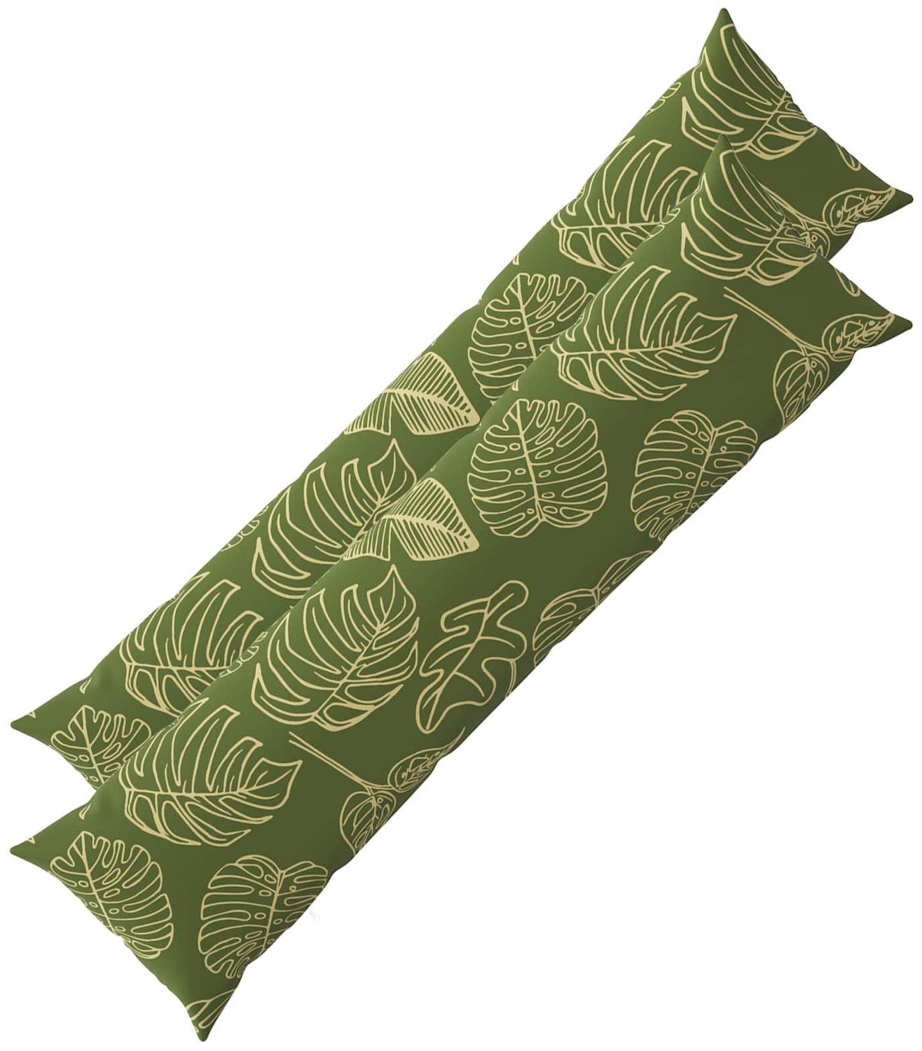 vidaXL Dekenkussen - 2 - st - HEERLEN - Blad - Design - 40 - x - 145 - cm - Polyester Bladontwerp
